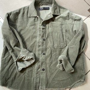 Zara Green Corduroy Jacket